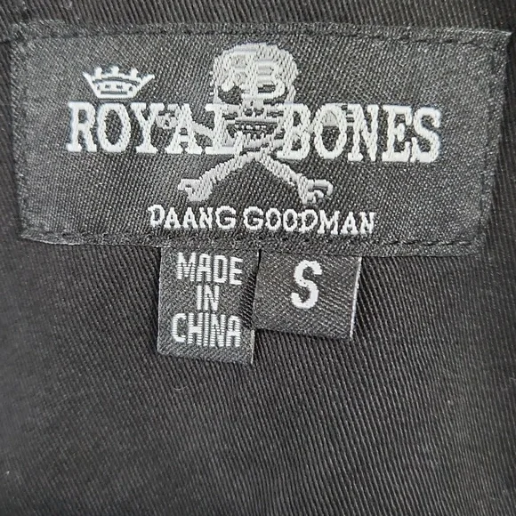 Royal Bones Daang Goodman Black Overalls Shorts Grunge Punk Goth Size Small - Picture 4 of 11